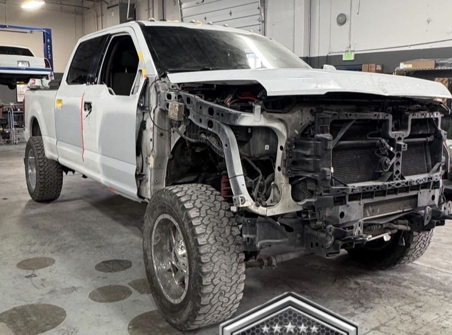 Ford F-250 — damaged